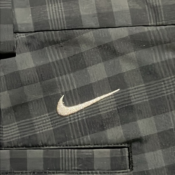 Nike Golf Dri-fit Plaid Black and Grey Shorts sz 34 EUC - Picture 7 of 7